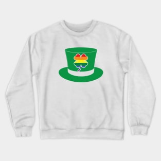 LGBTQ Clover St. Patrick's Day Hat Design Crewneck Sweatshirt